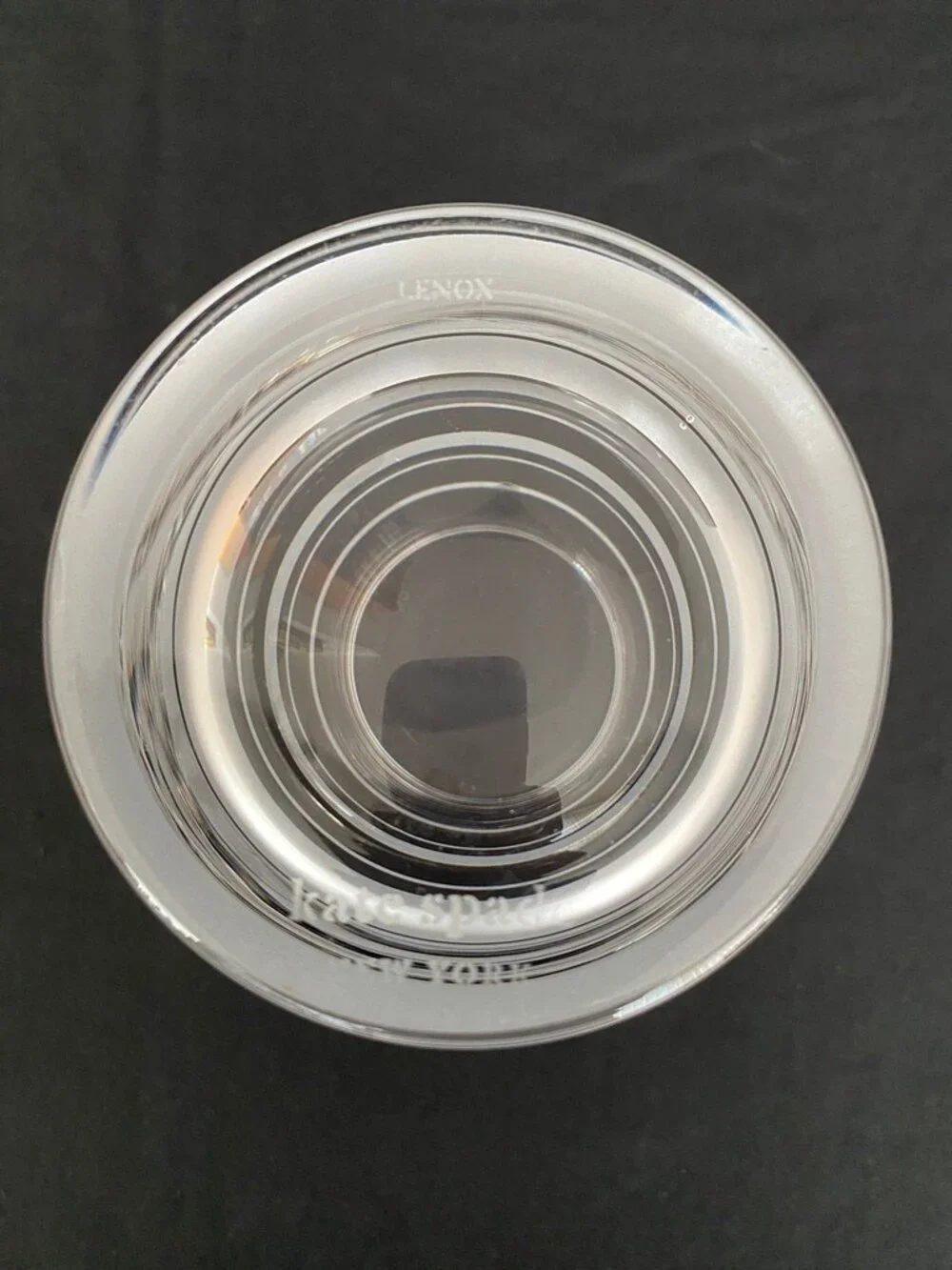 Kate Spade /Lenox Hamilton Street etched double old fashioned glasses (set of 2)